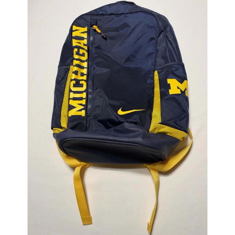 Nike Michigan Wolverines Backpack Unisex Navy Blue Utility NCAA Travel Bag Team